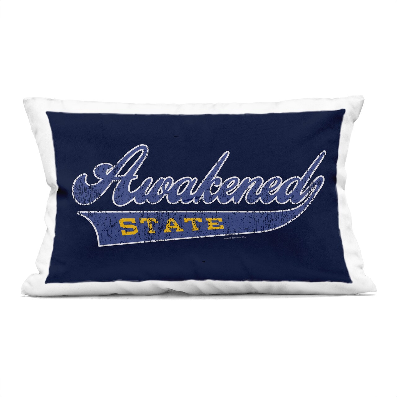 Stupell Industries Awakened State Varsity Decorative Printed Throw Pillow Design by Higher Learning/Life Is High, 14 x 7 x 20
